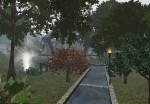 The Park in a Foggy Day